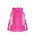 Mesh Travel Backpack Beach Bag Toiletry Pouch Compression Sack Mesh Travel Backpack Babs pink