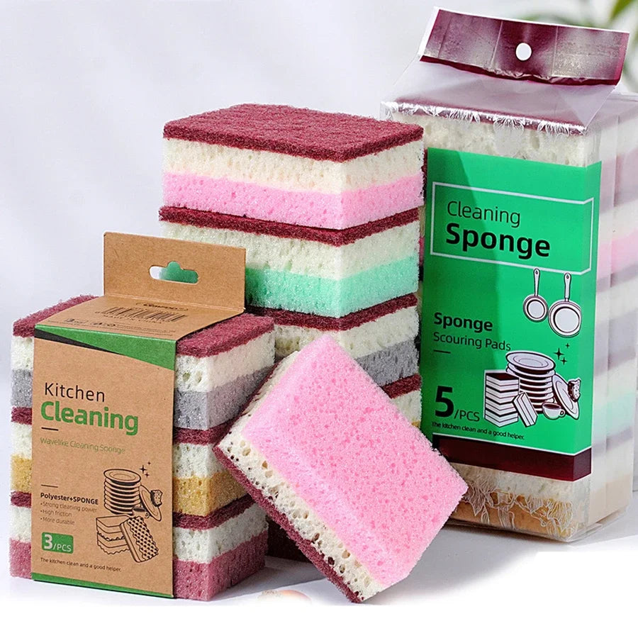 High Density Sponge Cleaning Cloth – Kitchen Dishwashing Scrubber Kitchen Sponge Scrubber Babs