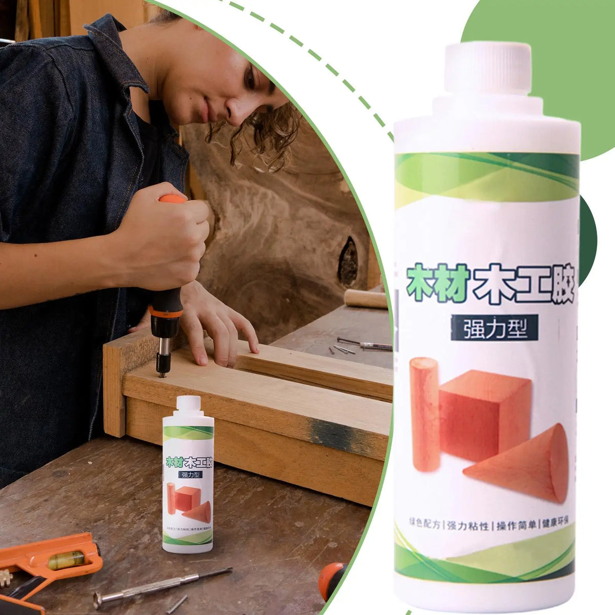 Wood Glue – Quick-Drying Strong Adhesive for Woodworking & Crafts Wood Adhesive Glue Babs