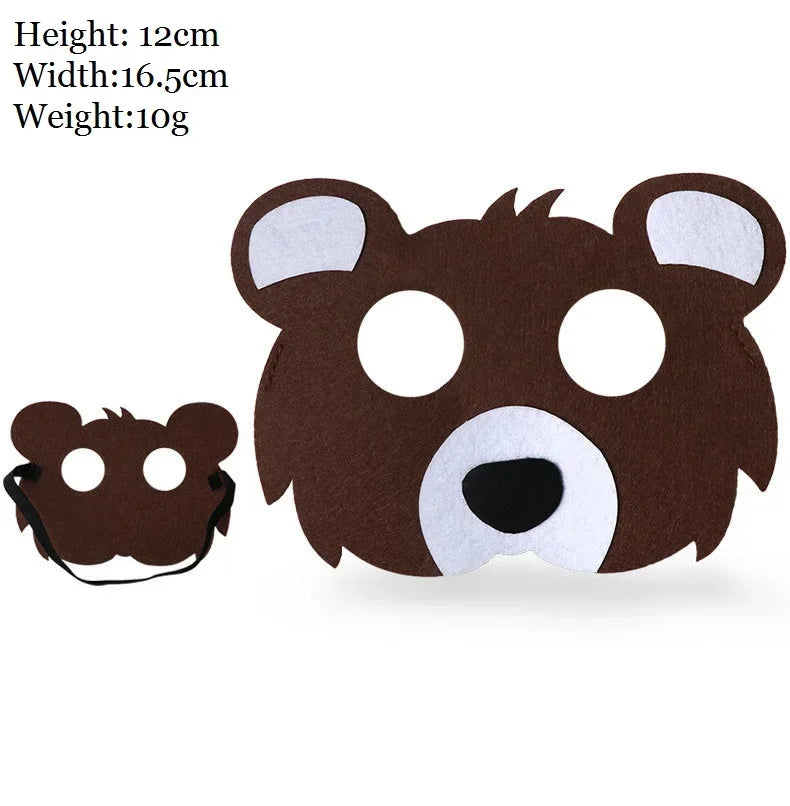 Kids Animal Felt Masks – Birthday, Cosplay & Forest Party Favors