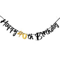30th 40th 50th Birthday Paper Glasses Black Gold Party Props 8pc