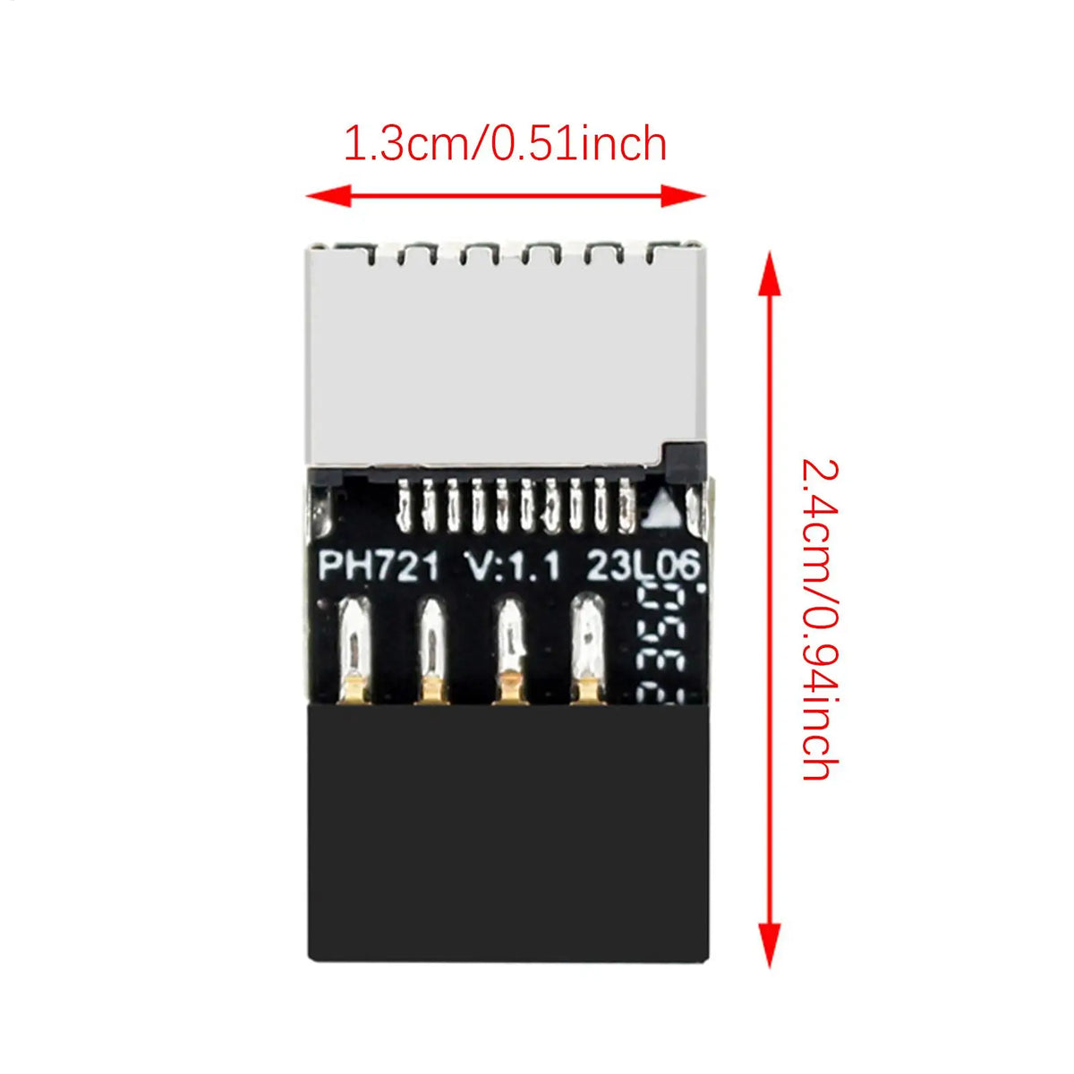 USB 2.0 9-Pin to Type-E Adapter for PC Front Panel USB-C Motherboard USB Adapter Babs