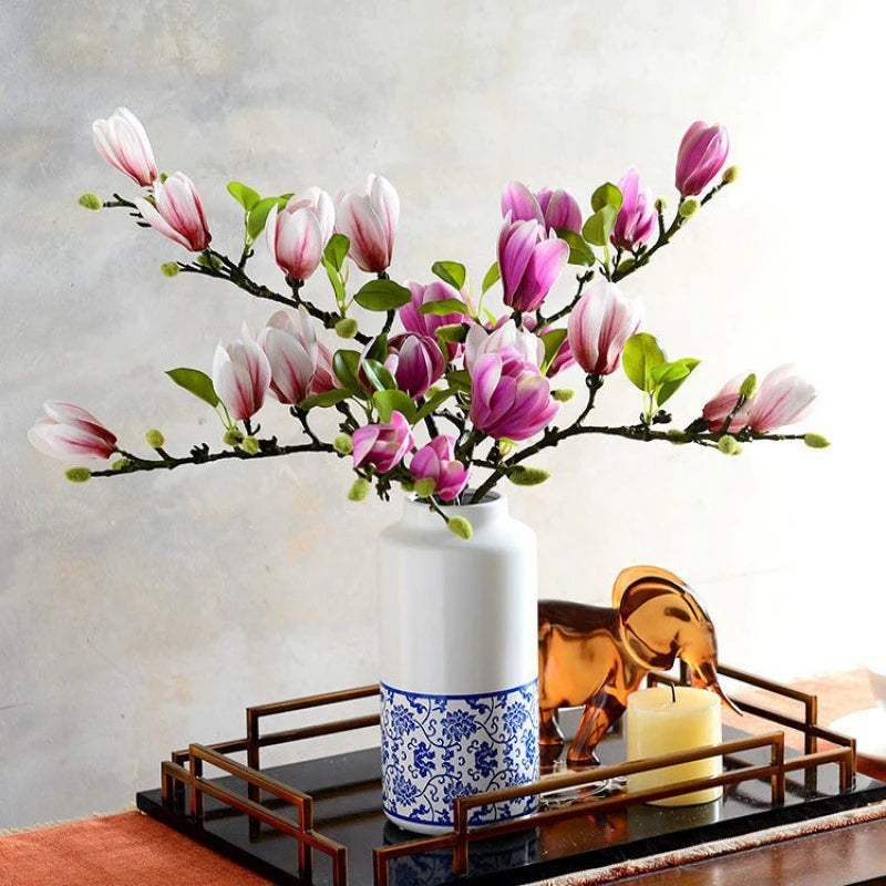 Artificial Silk Magnolia Branches – Wedding & Home Décor Artificial Flower Branch Babs