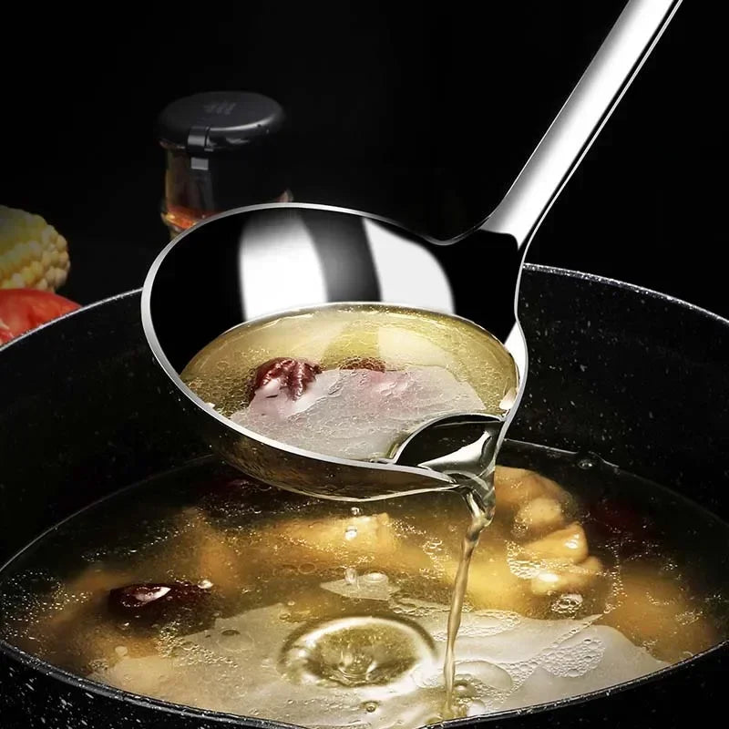 Stainless Steel Oil Skimmer Ladle & Soup Separator Spoon Oil Skimmer Ladle Babs
