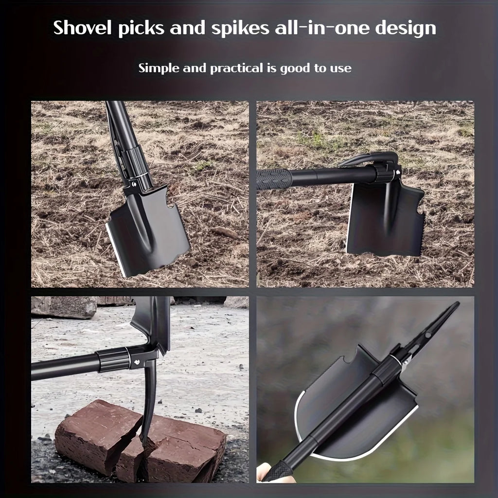 Tactical Folding Shovel with Saw & Pickaxe | Camping Tool Tactical Folding Shovel Babs