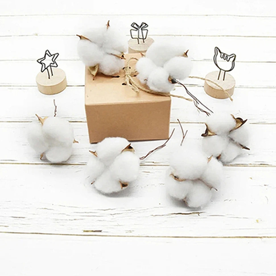 Artificial Cotton Ball Flowers 4/8Pcs – DIY Wedding Home Decor Artificial Flower Picks Babs