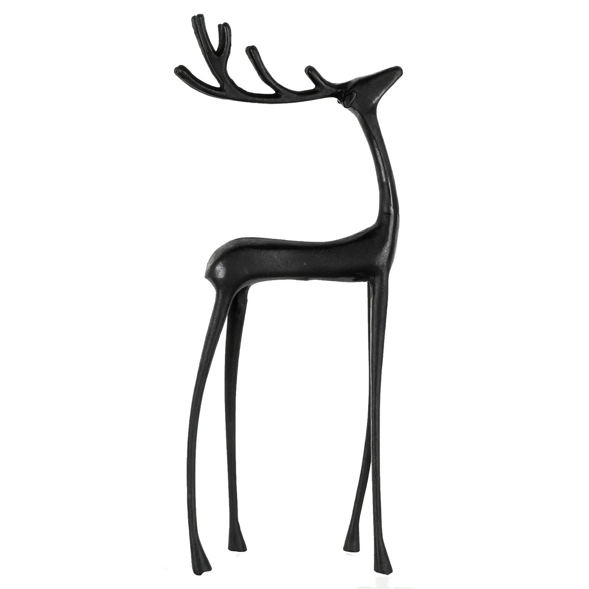 Black Reindeer Statue | Christmas Elk Sculpture Table Decor Christmas Figurine Babs Red M