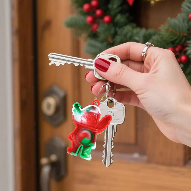 Christmas Pop Keychains Santa Snowflake Xmas Tree Ornaments Christmas Ornaments Babs