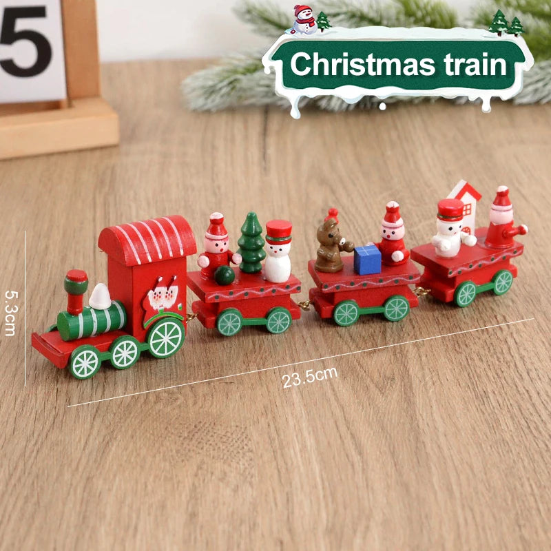 Christmas Wooden Train Ornament – Xmas Decor & Kids Gift Christmas Ornament Babs Style8