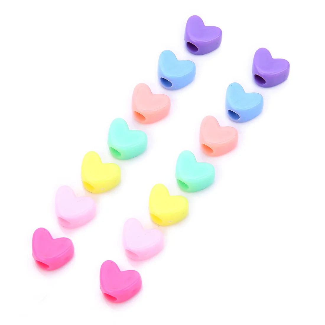 Acrylic Heart Beads 12x9mm Candy Color DIY Jewelry & Crafts DIY Craft Beads Babs