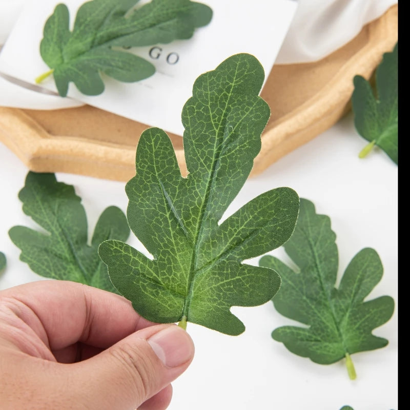 50PCS Artificial Silk Watermelon Leaves – DIY Wedding & Home Decor Artificial Decorative Leaves Babs