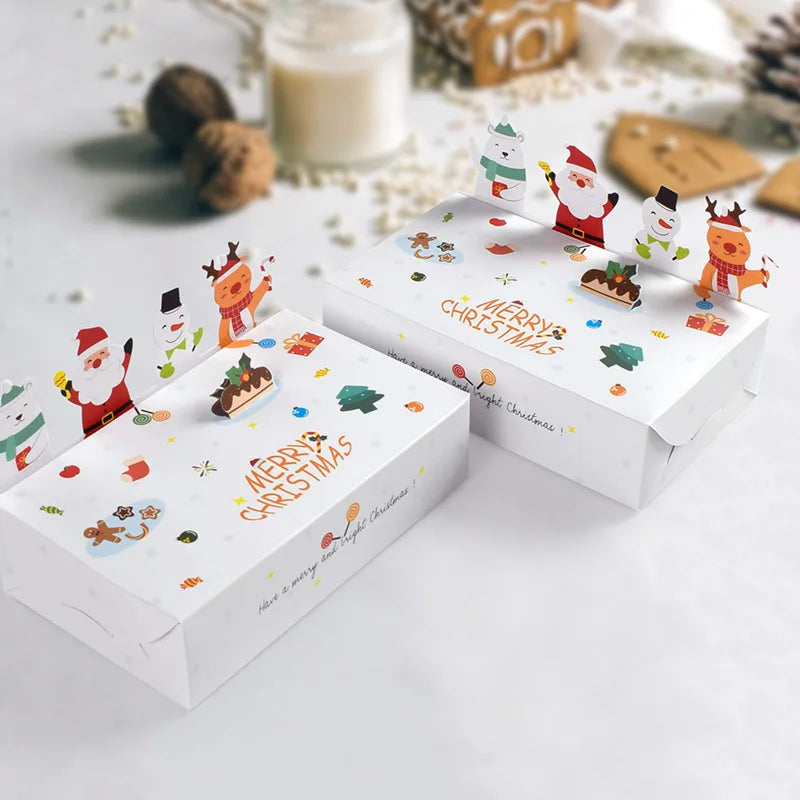 Christmas Kraft Paper Candy Gift Boxes 5/10Pcs – Holiday Favors Holiday Gift Boxes Babs