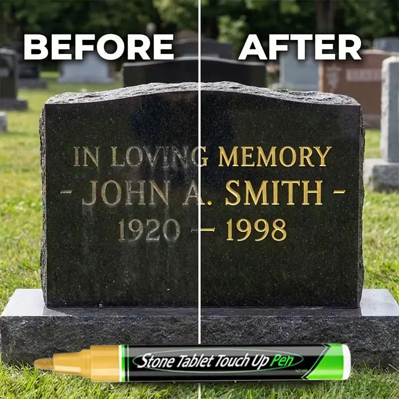 Waterproof Stone Tombstone Touch-Up Paint Marker – 12 Colors Paint Touch-Up Marker Babs