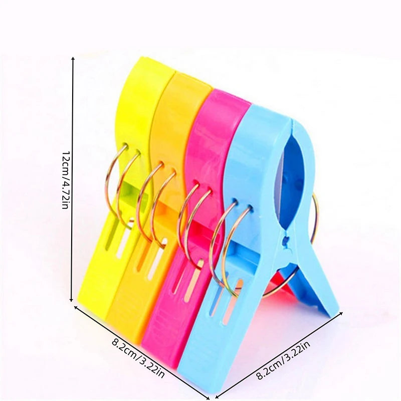 Beach Towel Clamps – Plastic Chair & Hammock Clips (4 Pack) Beach Towel Clips Babs
