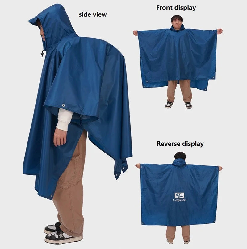 3-in-1 Adult Waterproof Hooded Raincoat & Poncho – Big Size Waterproof Raincoat Babs