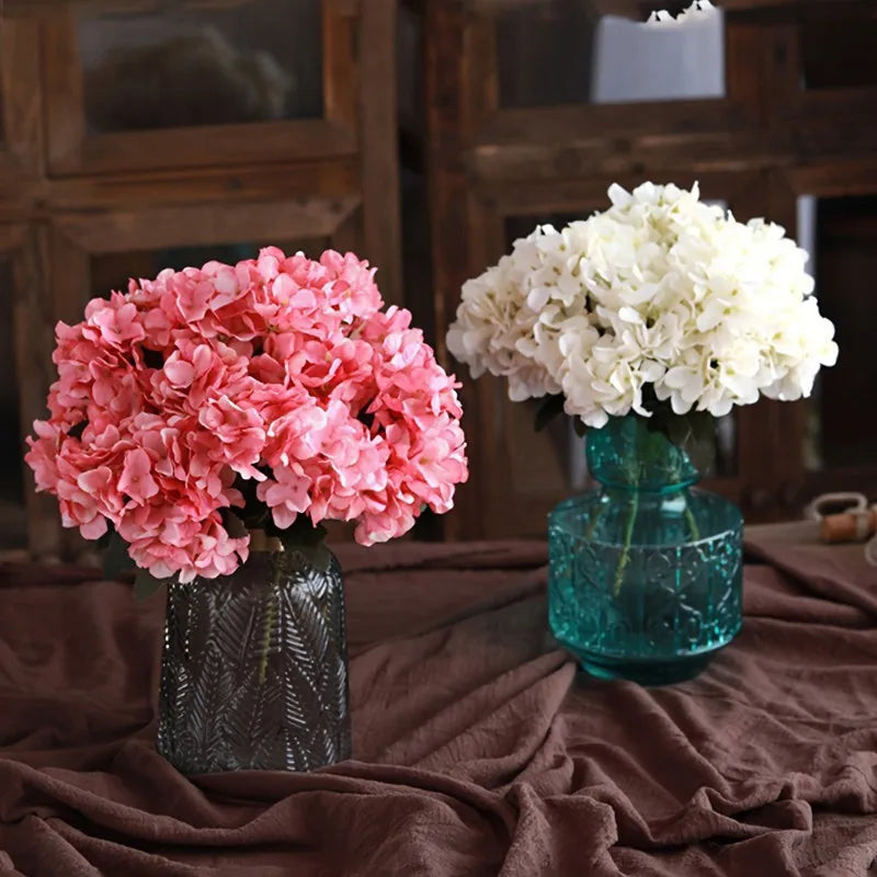 Silk Hydrangea Artificial Flowers – Wedding & Home Décor Artificial Flower Bouquet Babs