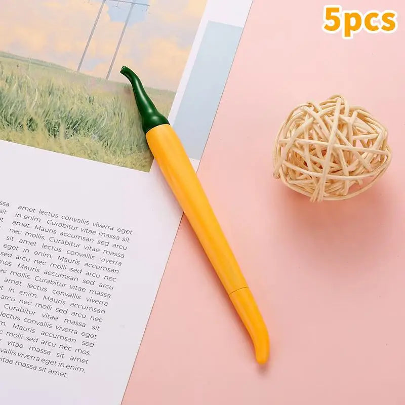 5-Pack Cayenne Gel Pens – Fun Writing Pens for Kids & School Novelty Gel Pens Babs Yellow 5PCS