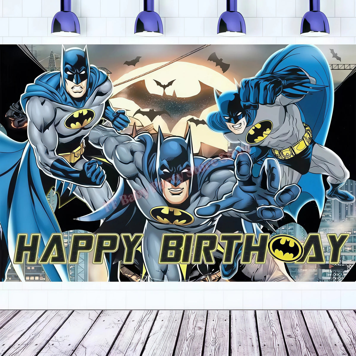 Bat Superhero Birthday Party Kit – Tableware, Balloons & Decor Party Decoration Kit Babs 1pc Backdrop
