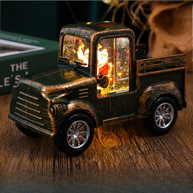 Christmas Snow Globe Truck Light Ornament | Festive Decor Christmas Snow Ornament Babs