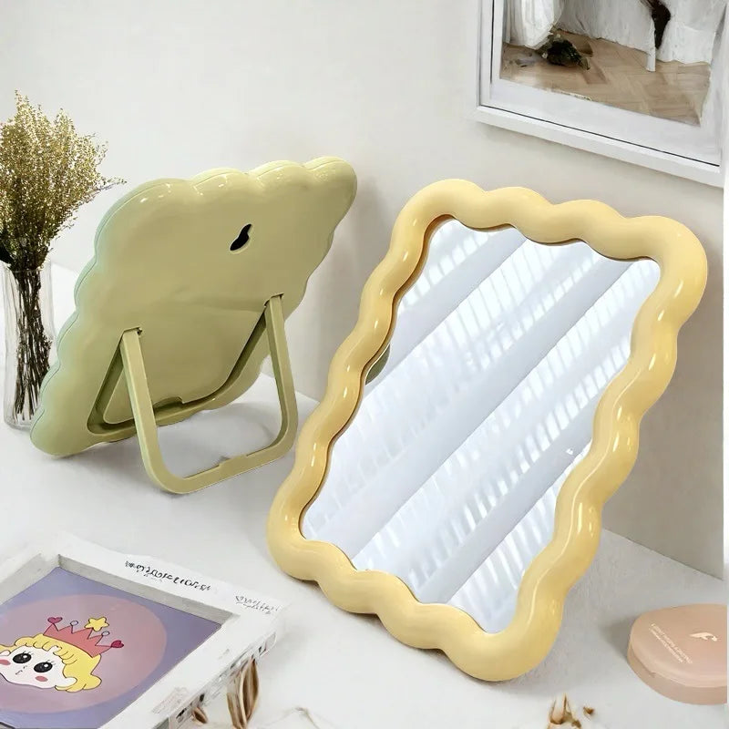 Cute Wavy Makeup Mirror – Tabletop & Wall Mount | Babs Decorative Makeup Mirror Babs