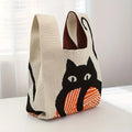 Cat Pattern Jacquard Satchel Bag – Lightweight Women's Handbag Jacquard Satchel Bag Babs 1pc