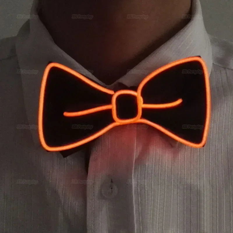 LED Flashing Jazz Cap Glow Hat – Unisex Party Costume Set LED Costume Hat Babs orange bow