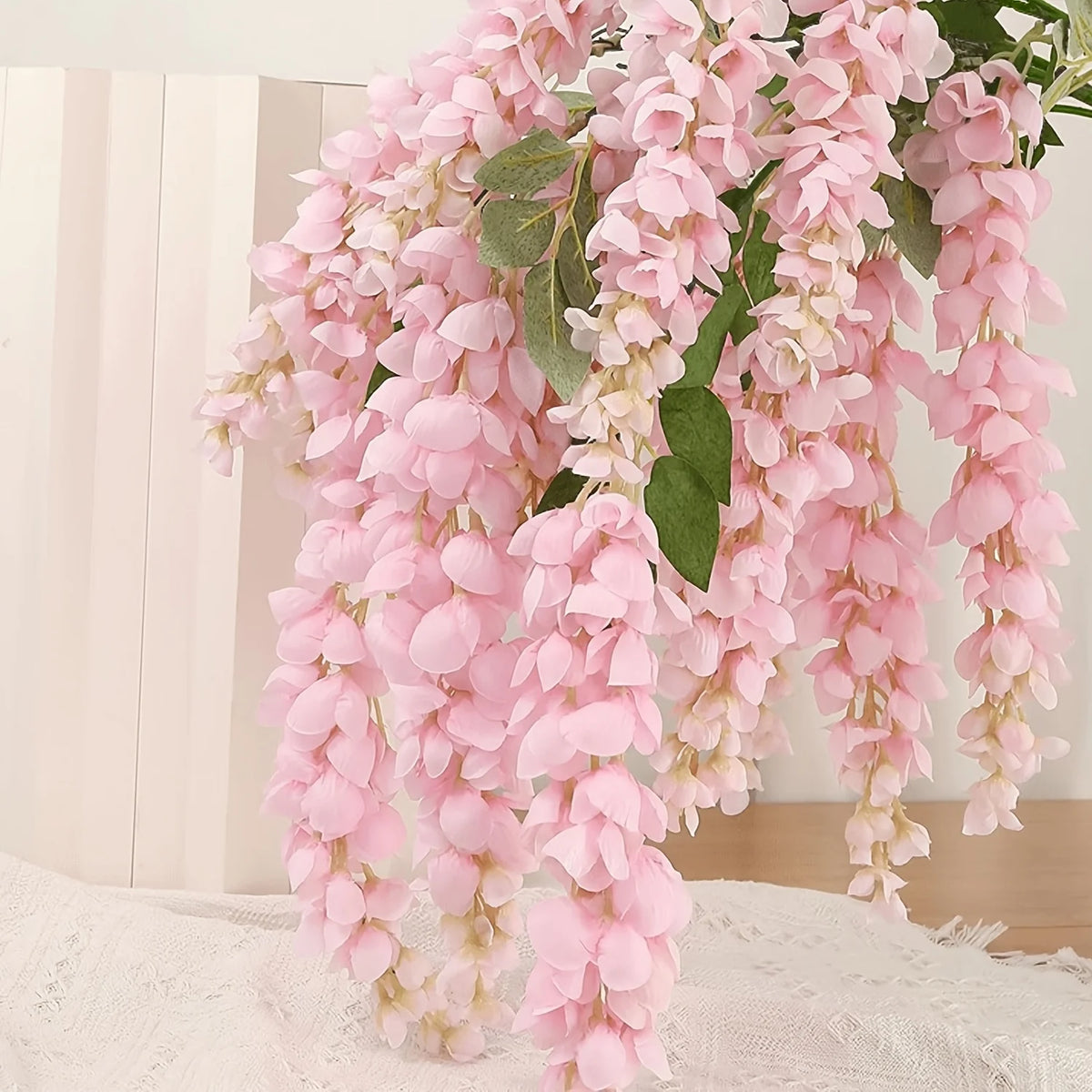 120cm Artificial Wisteria Garland – 5-Fork Hanging Vine Decor Artificial Flower Garland Babs