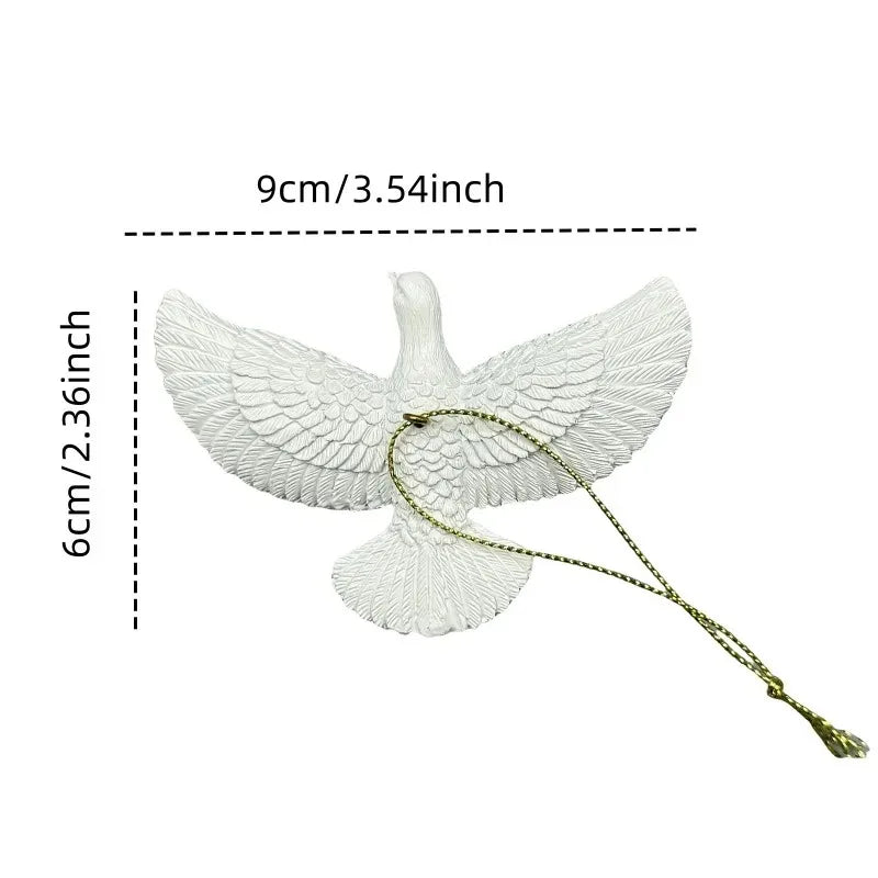 White Peace Dove Christmas Ornament | Friendship Gift Christmas Tree Ornament Babs