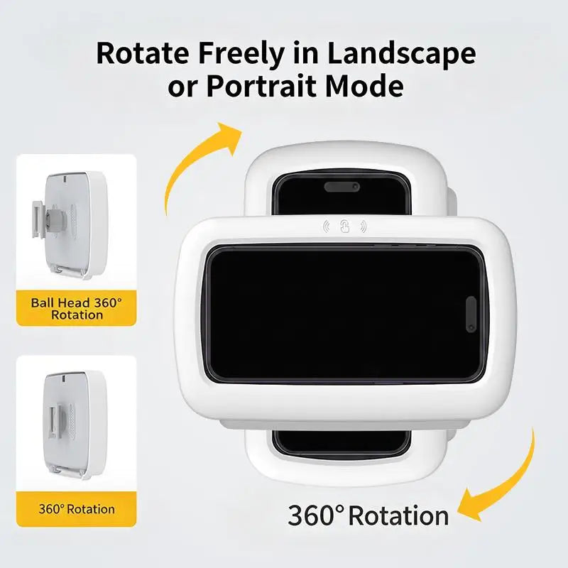 360° Waterproof Shower Phone Holder – No-Drill Wall Mount Shower Phone Holder Babs Default Title