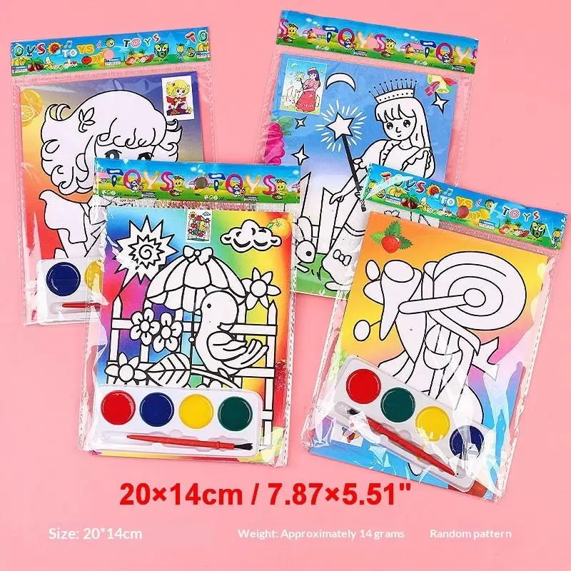 Kids DIY Watercolor Painting Set – Safe Washable Art Kit Kids Art Kit Babs 5pcs Black