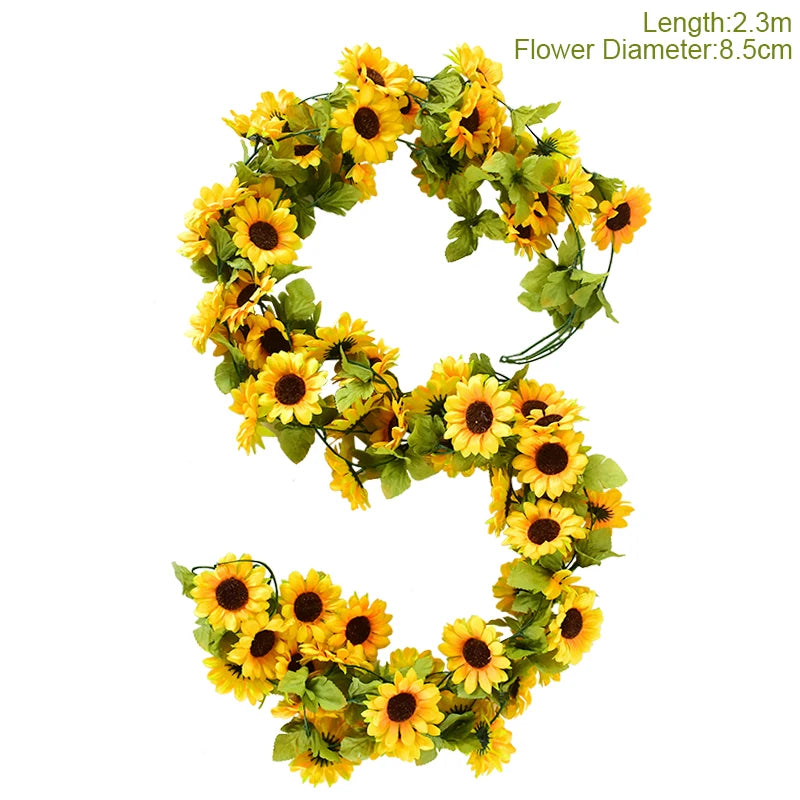 Sunflower Silk Vine Garland for Wedding Arch & Home Décor Artificial Flower Garland Babs