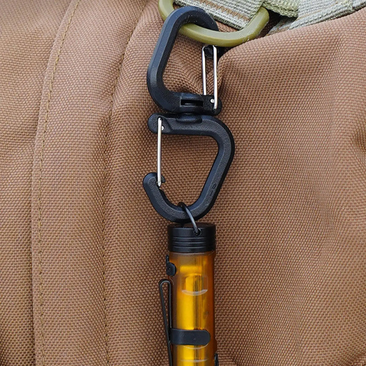 360° Rotating S-Hook Carabiner Clip for Backpacks & Hiking Carabiner Clip Hook Babs