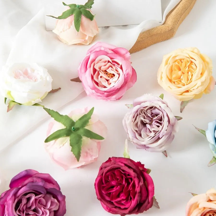 Silk Peony Artificial Flower Heads – Wedding & Home Decor 10/20Pcs Artificial Flower Heads Babs