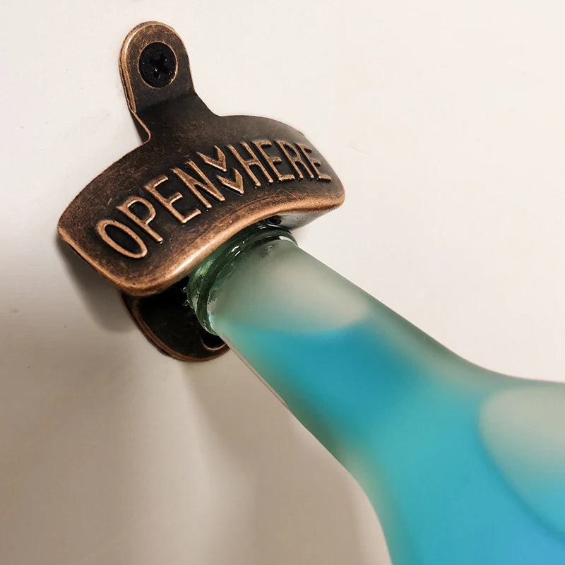 Retro Wall Mounted Beer Bottle Opener – Zinc Alloy Kitchen Decor Wall Bottle Opener Babs