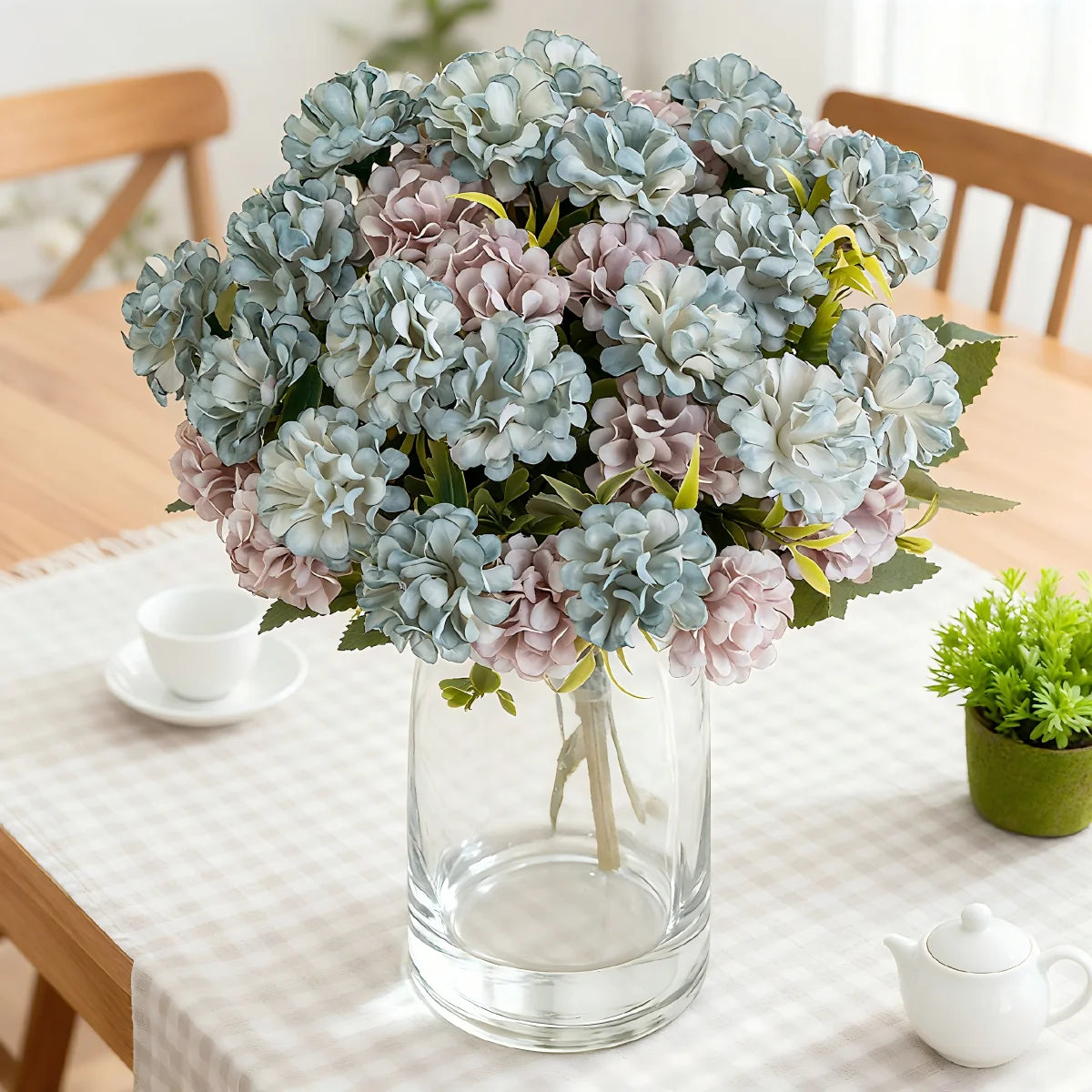 Silk Artificial Hydrangea Bouquet – Wedding & Home Décor Artificial Flower Bouquet Babs