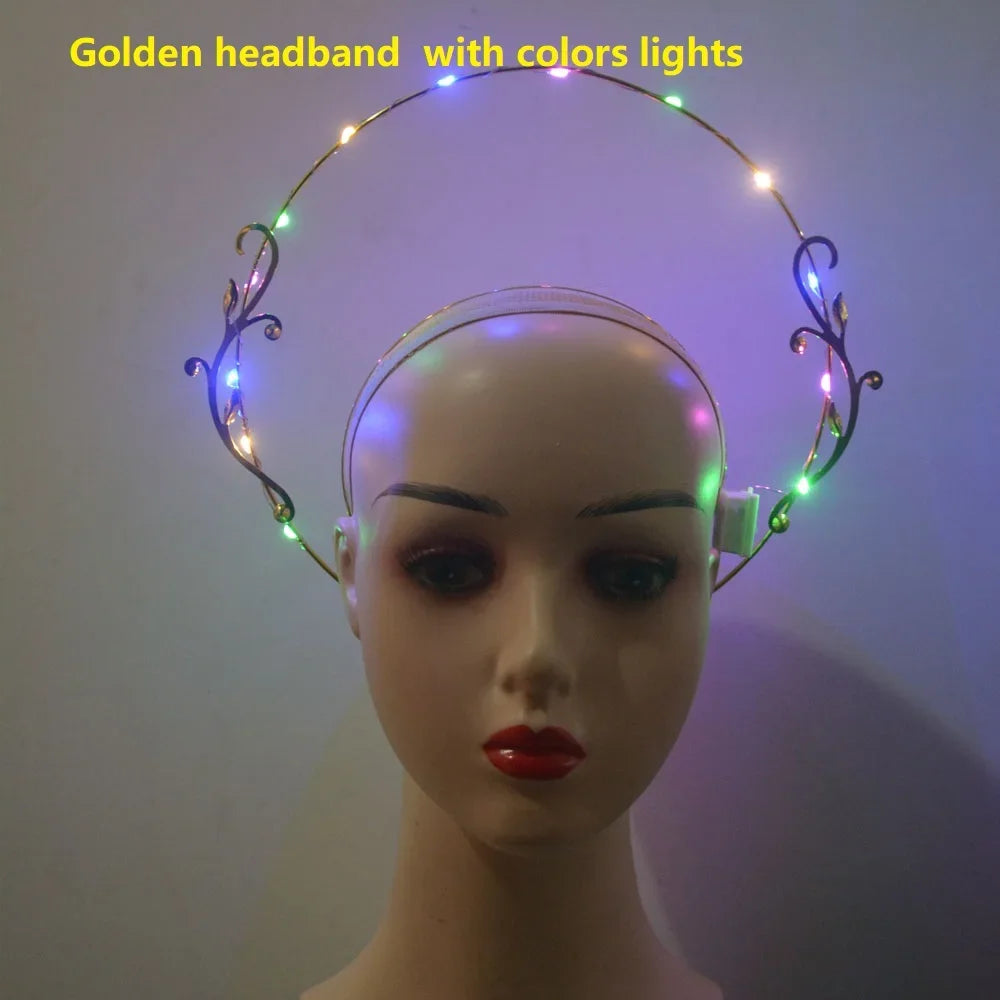10-Pack LED Flashing Halo Crown Headbands – Mixed Colors LED Crown Headband Babs 3