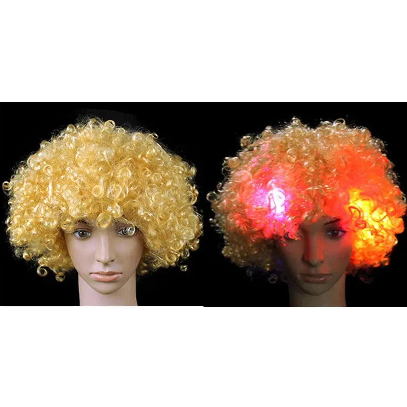 LED Light-Up Clown Headband Flashing Glow Party Accessory LED Party Headband Babs Light Yellow