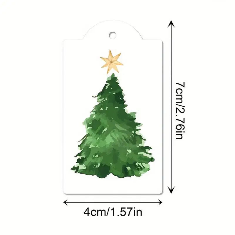 60pcs Christmas Ornament Tags with Hemp Twine | Holiday Gift Christmas Ornament Tags Babs