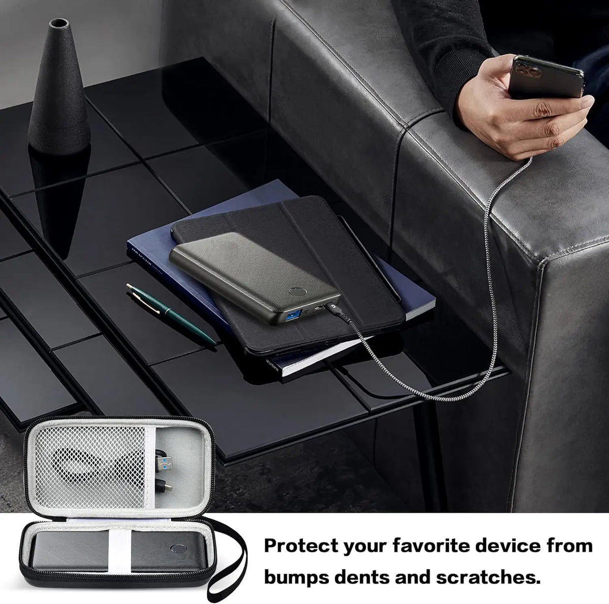 Power Bank Case for Anker 313 PowerCore Slim 10K Storage Bag Power Bank Case Babs