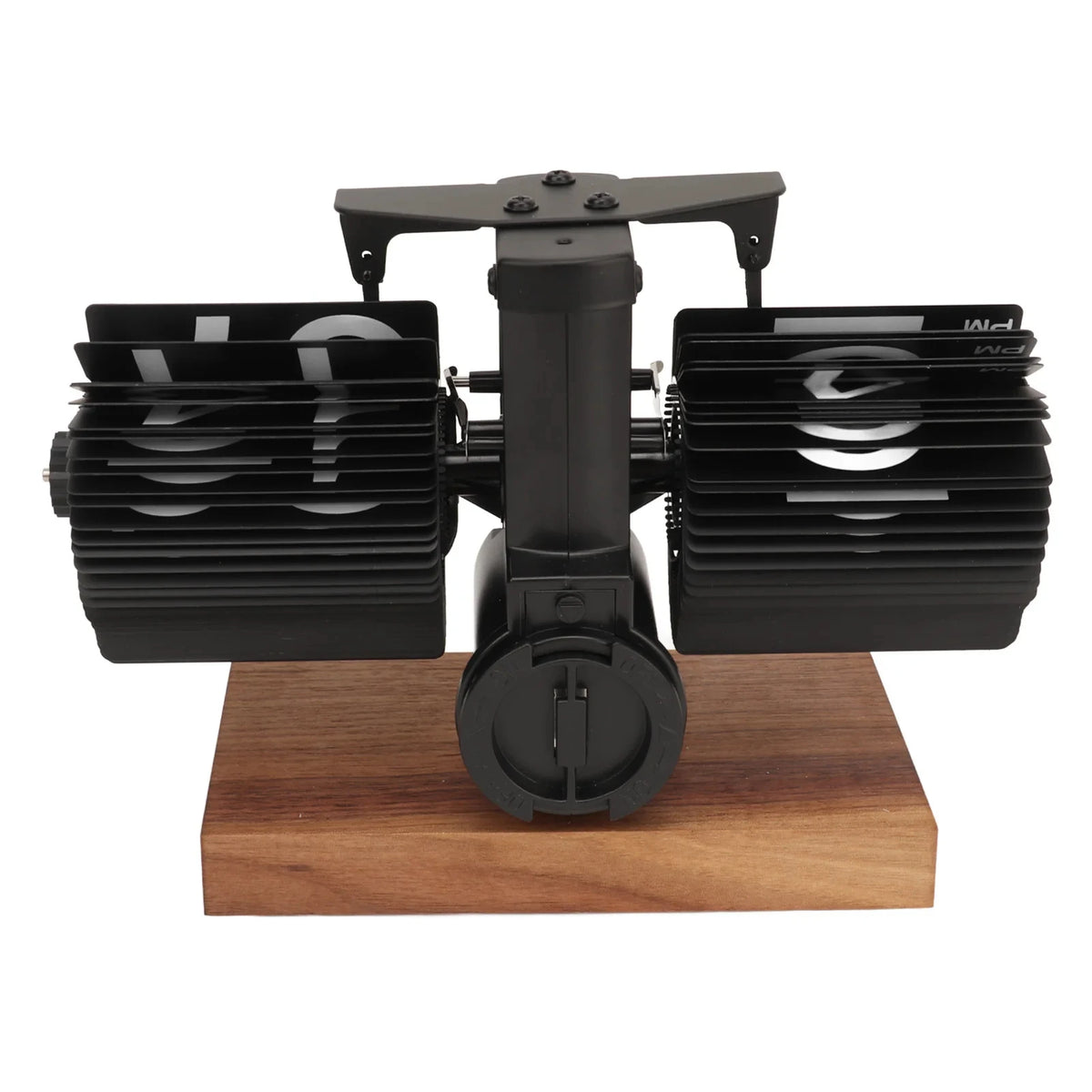 Retro Auto Flip Clock – Black Walnut Desk Clock | Home Décor Flip Desk Clock Babs