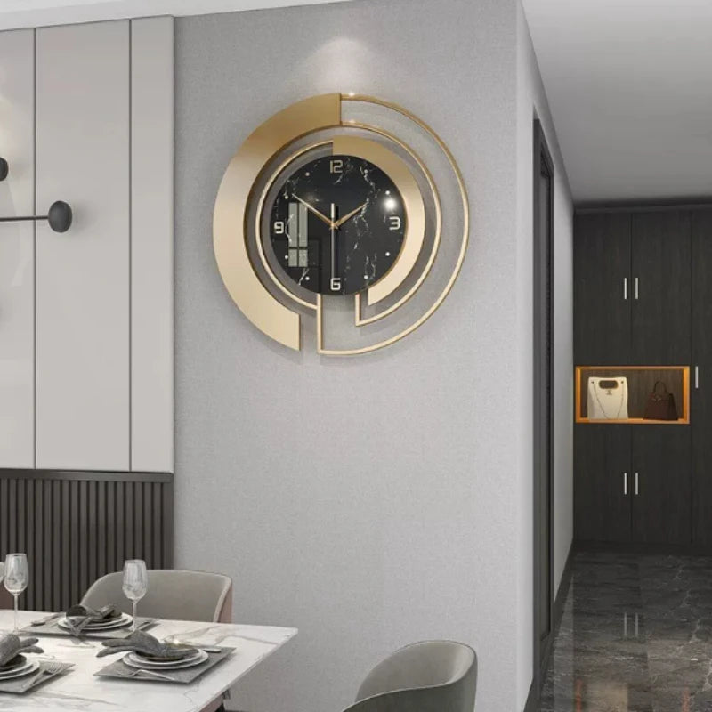 Large Modern Metal Wall Clock 45CM – Minimalist Round Décor Metal Wall Clock Babs