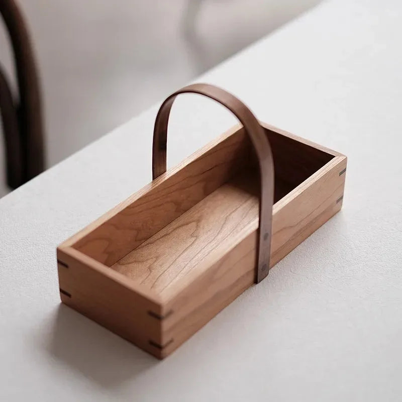 Wooden Desktop Storage Basket – Luxury Bedroom Organizer Wooden Storage Basket Babs