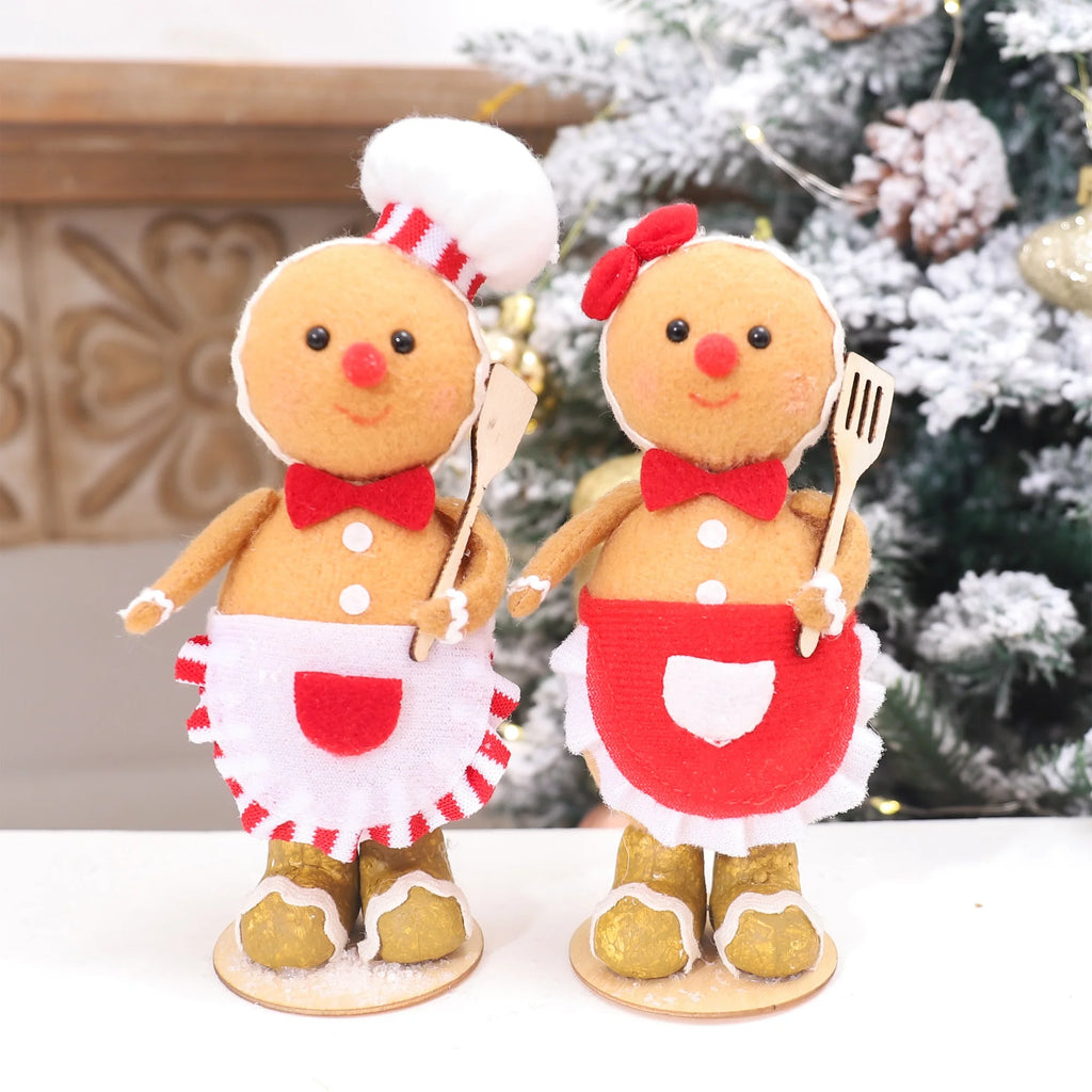 Fabric Gingerbread Man Christmas Hanging Standing Decoration Christmas Decoration Babs