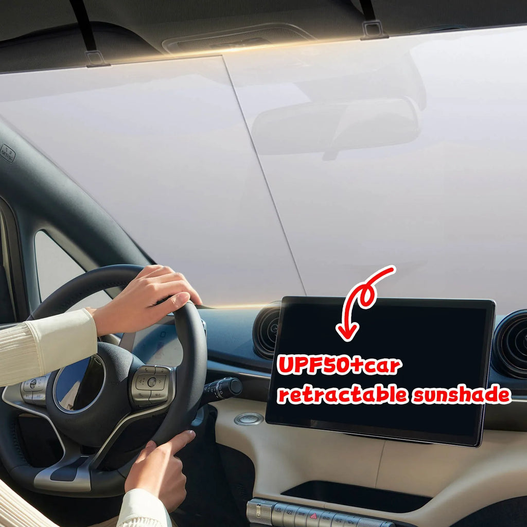 Retractable Car Windshield Sunshade – UV & Heat Protection Car Windshield Sunshade Babs