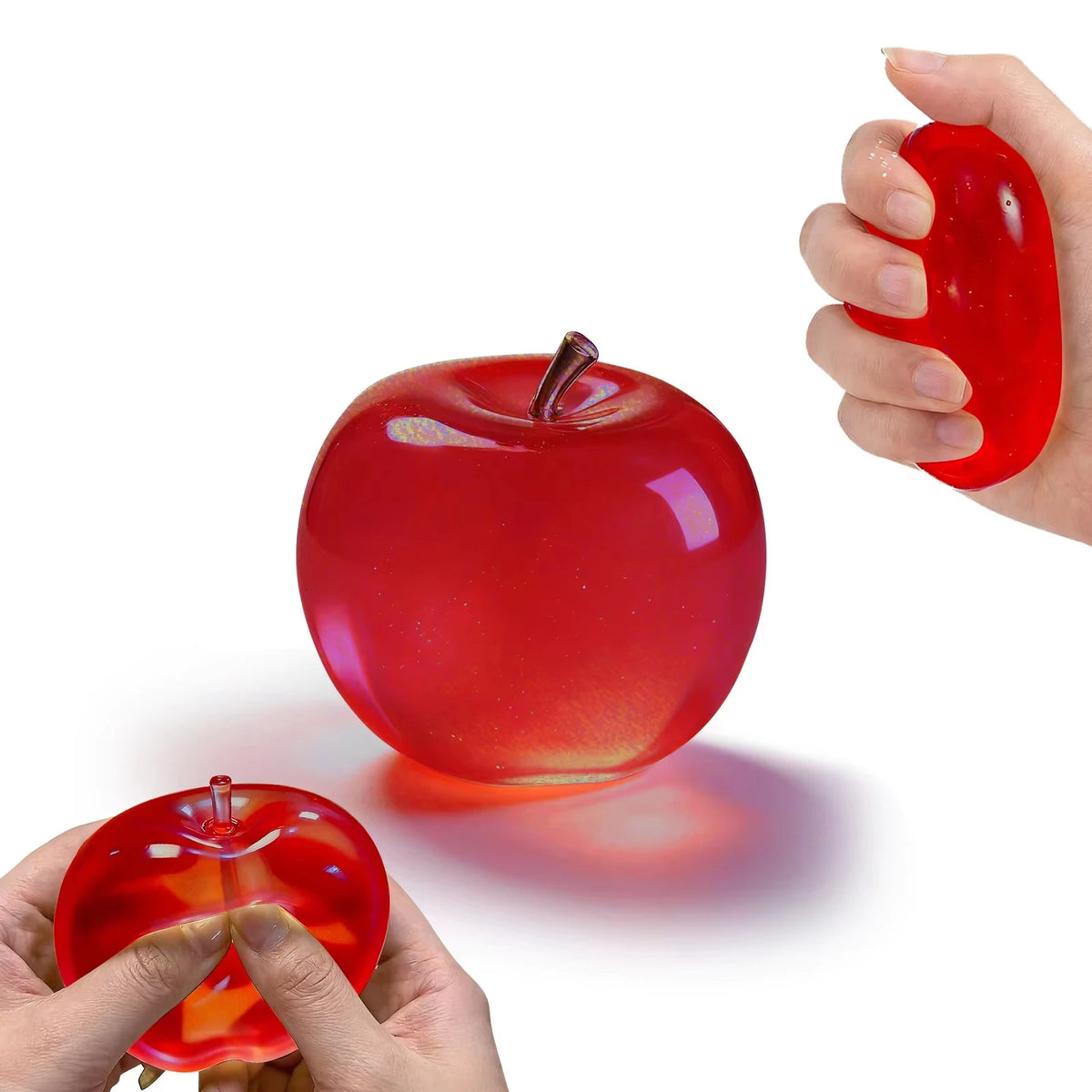 Squishy Green Apple Squeeze Ball – Fidget Sensory Party Gift Fidget Squeeze Toy Babs 1pc Red