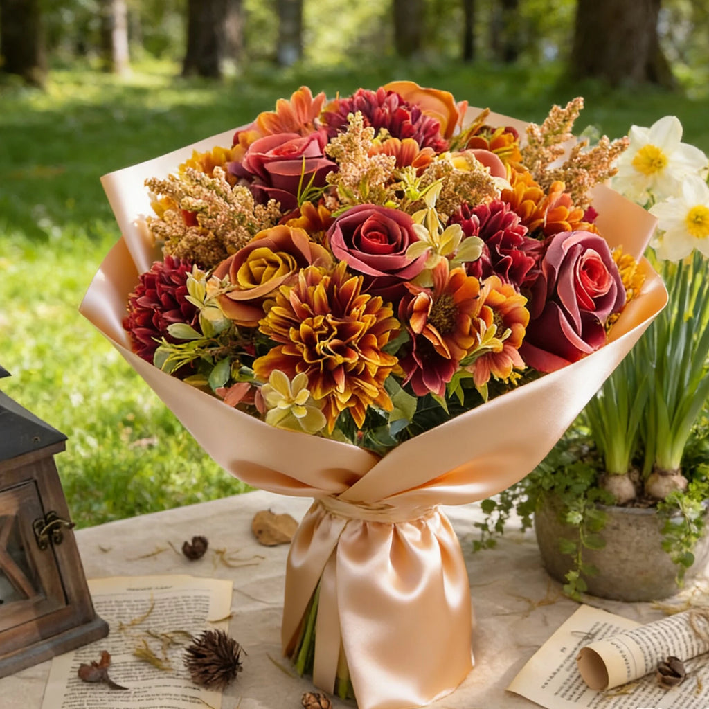 Artificial Silk Rose Bouquet – Wedding & Home Decor Flowers Artificial Flower Bouquet Babs