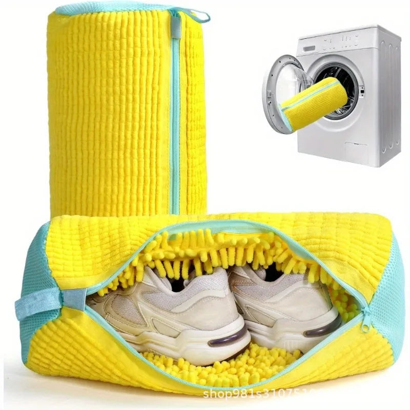 Cylindrical Shoe Laundry Bag – Polyester Wash & Shape Protector Shoe Laundry Bag Babs