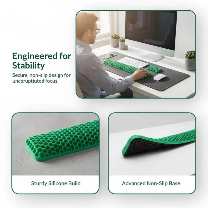 Honeycomb Ergonomic Wrist Rest Set – Keyboard & Mouse Pad Ergonomic Wrist Rest Babs