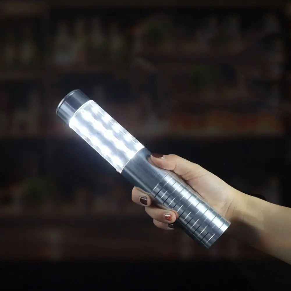 Rechargeable LED Strobe Baton Light – Gold & Silver Party LED Strobe Baton Babs