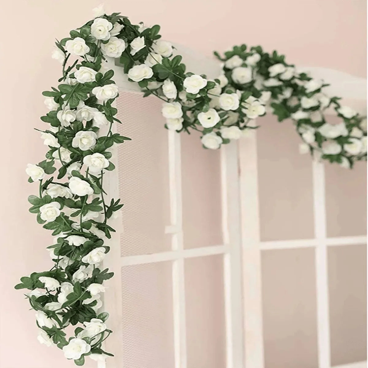 Artificial Silk Rose Garland 240cm – Wedding & Home Décor Artificial Flower Garland Babs